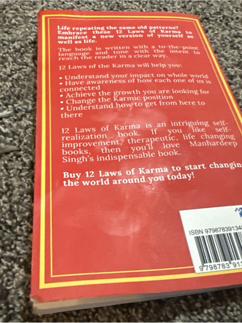 12 Laws of Karma by Manhardeep Singh Paperback 2024 Used Good - Picture 4 of 9
